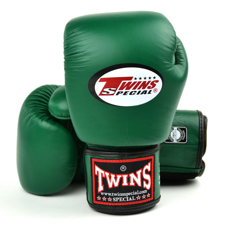 dark green boxing gloves