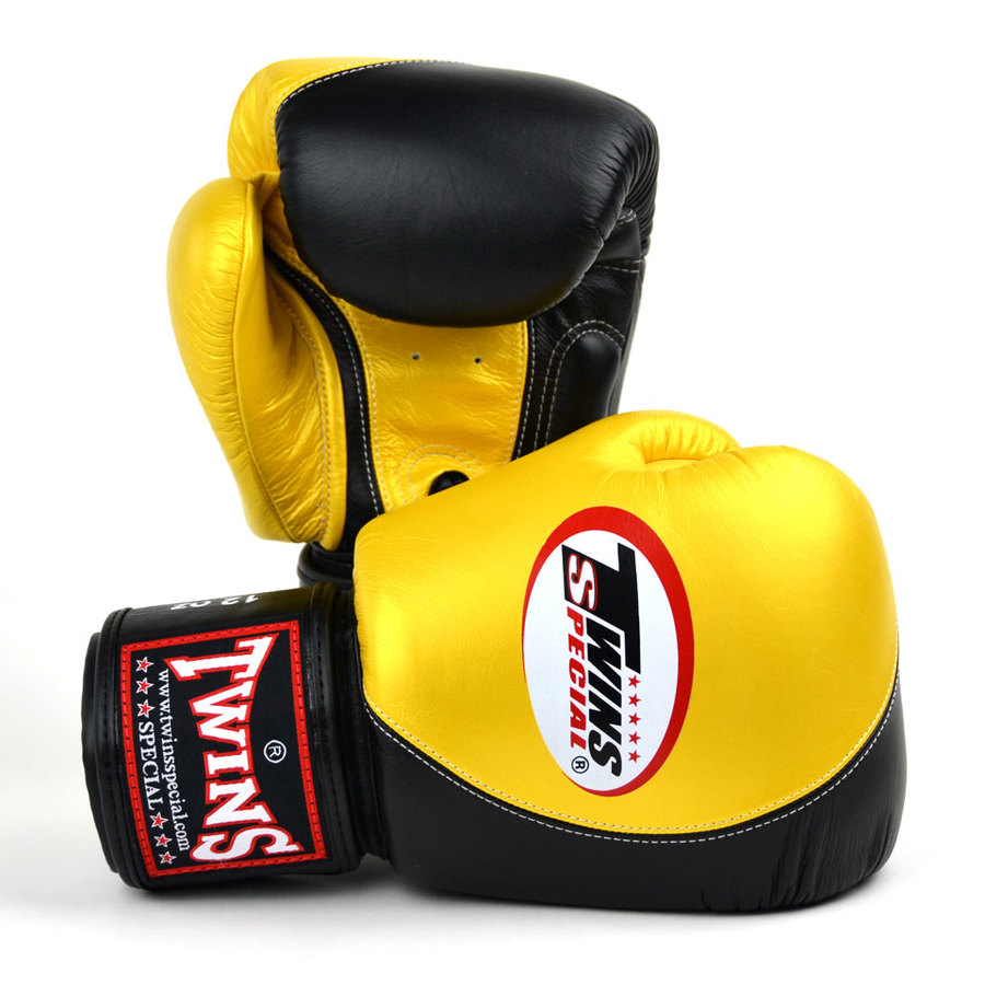 black and yellow boxing gloves