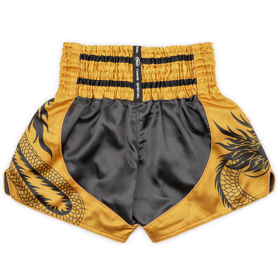 Twins Muay Thai Shorts / Dragon / Black Gold