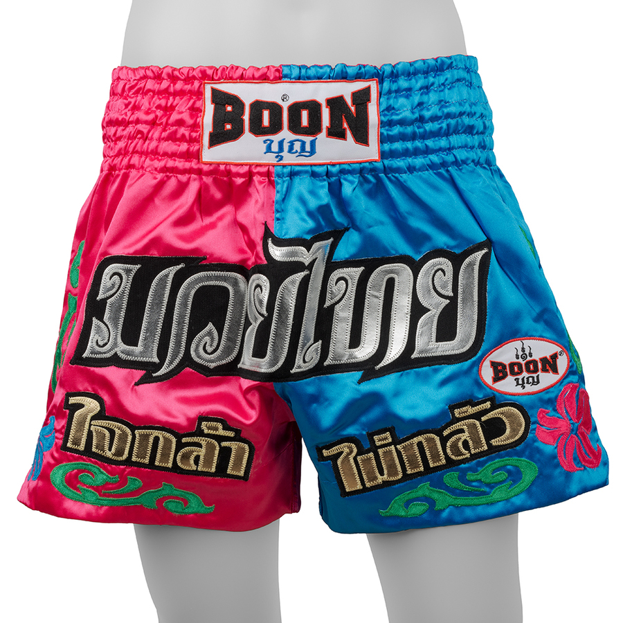 MT41 Muay Thai Shorts PINK-BLUE