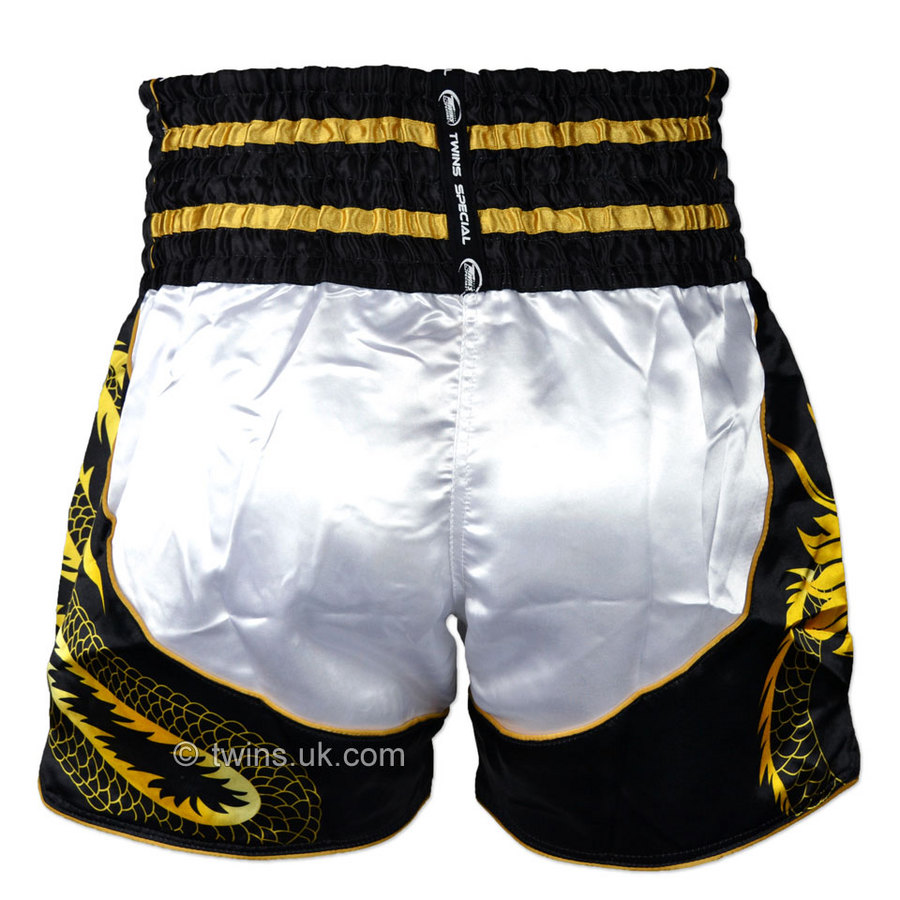 Twins Muay Thai Shorts / Dragon / White Black
